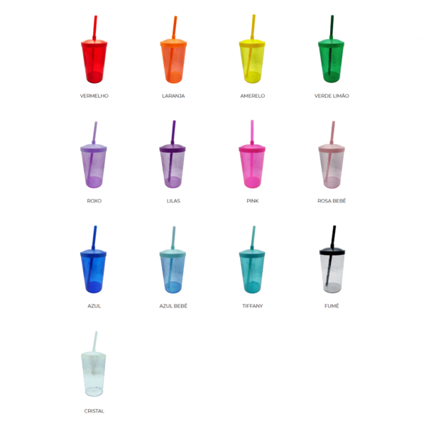 Copo Twister Personalizado com Tampa e Canudo 500ml - Image 2